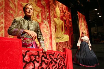 Richard Chamberlain is the King of Siam and Jan Maxwell is Anna in the Hawaii Opera Theater production of 'The King and I.'