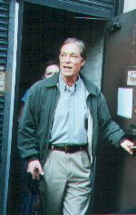 Richard leaving the theatre