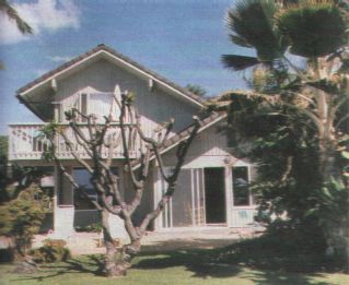 The pretty wooden built house which he bought 25 years ago for a holiday getaway