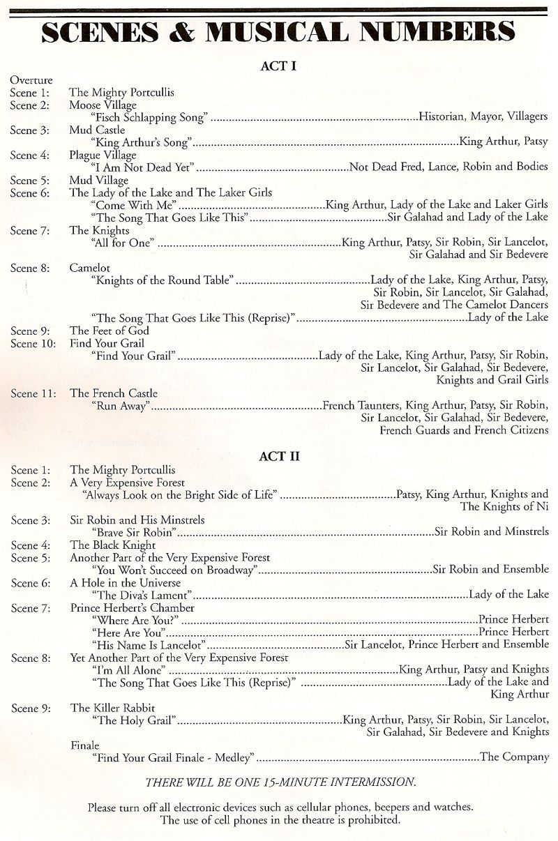 Scenes & Muscial Numbers